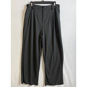 Choove Pants Women's Large Black Wide Leg Pleated Elastic Waist Pants